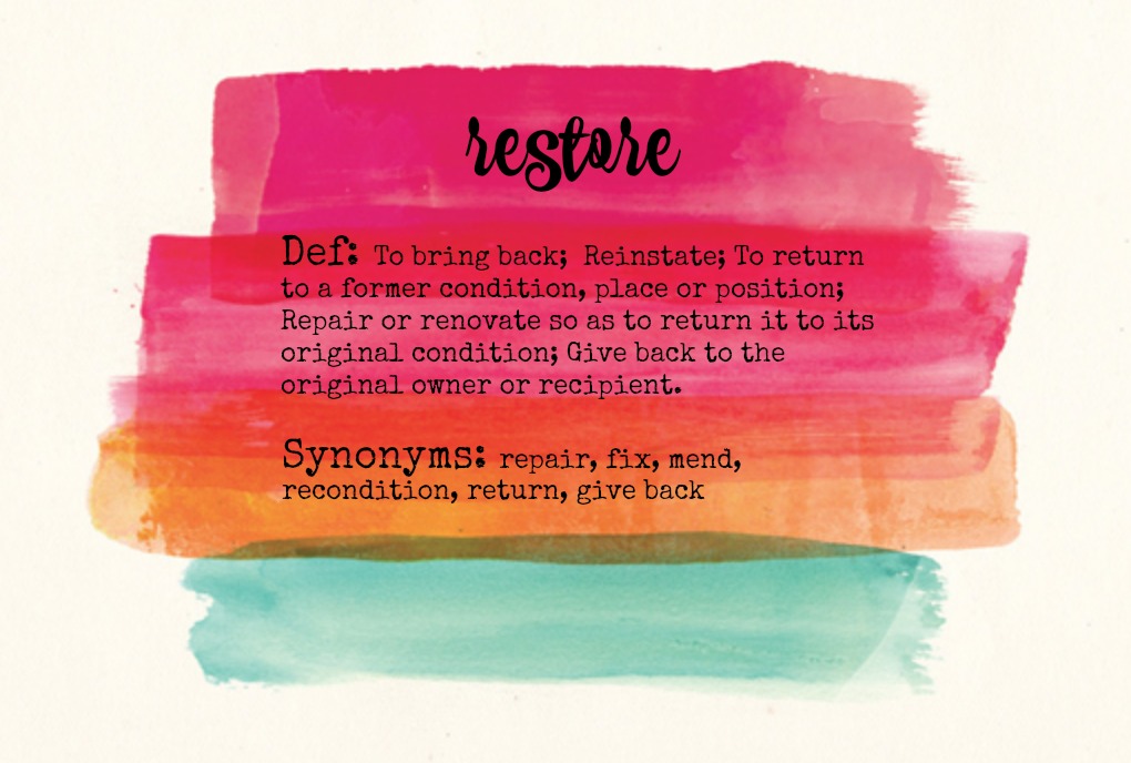 Restore Definition 2017 Word