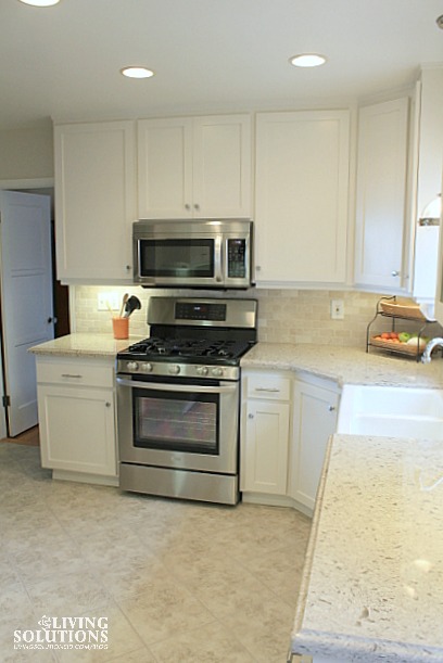 White Kitchen with Stainless Appliances
