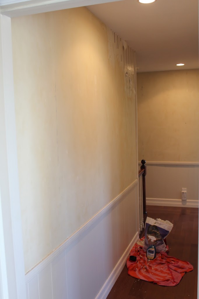 Using Paintable Textured Wallpaper to create a whole new look  Faux  wainscoting Wainscoting kitchen Dining room wainscoting