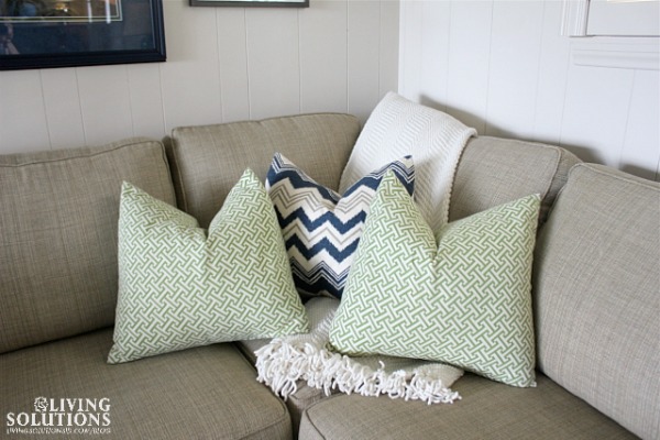 Blue and Green Sectional Pillows