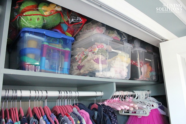 Organized Kid's Closet Shelves