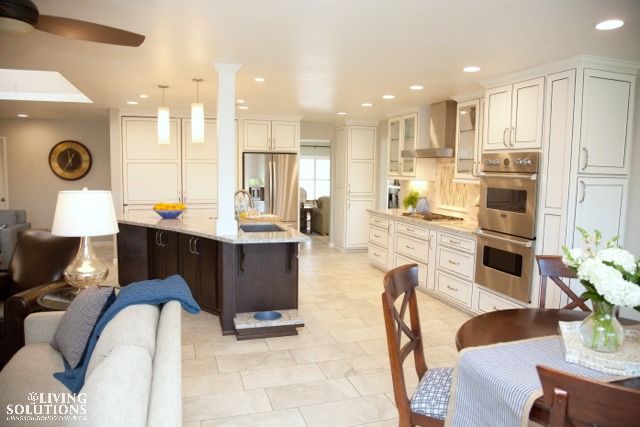 White Kitchen Dark Wood Island