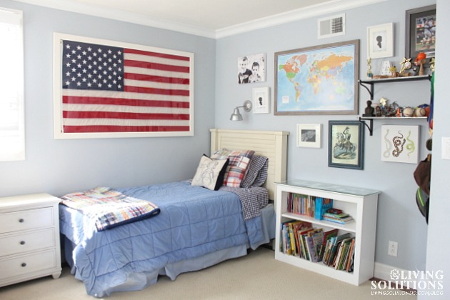 Boys Room Gallery Wall with Flag