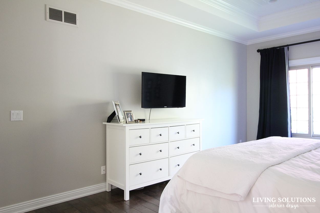 Blue And White Greige Revere Pewter Master Bedroom 5 Living Solutions Blog